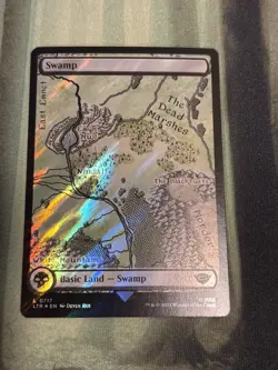 MTG FOIL Swamp 717 Full Art Surge Foil - The Lord of the Rings #717 - LP - Image 1