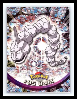 💥 Onix 1999 Topps Pokemon TV Non Holo Animation Series Blue Logo # 95 - Image 1