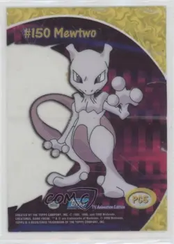 Mewtwo Topps Chrome Pokemon TV Animation Edition Clear Chase Cards #PC5 2000 - Image 2