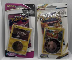 Pokemon Sword & Shield Era Blister Pack Lot Fusion Strike Brilliant Stars - Image 1