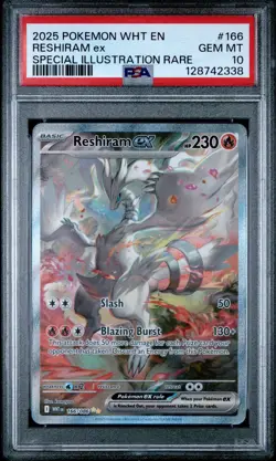 Pokemon TCG Reshiram ex 166/086 White Flare PSA 10 Gem Mint ENGLISH - Image 1