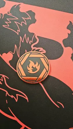 X1 Pokemon Team Rocket's Moltres Playmat, deck Box, coin, Markers & dice - Image 2