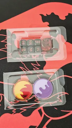 X1 Pokemon Team Rocket's Moltres Playmat, deck Box, coin, Markers & dice - Image 5