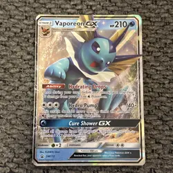 Vaporeon GX SM172 - Pokemon TCG - NM - Sun & Moon BLACK STAR PROMO - Image 3