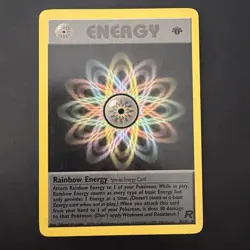 Pokemon Vintage 1st Edition Team Rocket Rainbow Energy Non Holo Rare - Image 1