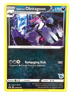 Galarian Obstagoon SWSH193 Pokemon Black Star Promo - Battle Academy Exclusive N - Image 1