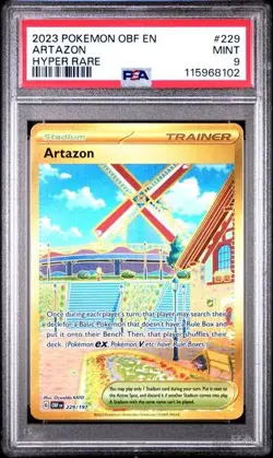 2023 Pokemon Obsidian Flames Artazon HYPER RARE 229/197 PSA 9 MINT Full Art - Image 1
