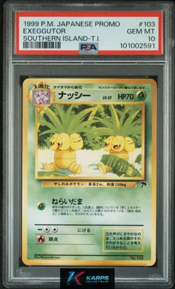 Pokemon PSA 10 Exeggutor #103 Southern Island Promo 1999 Japanese - Image 1