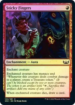 x4 NM+ MTG FOIL Sticky Fingers Streets of New Capenna Magic Card - Image 1