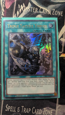 Yugioh 1X NM Triple Tactics Thrust - CH01-EN030 - Ultra Rare 1st Edition - Image 1
