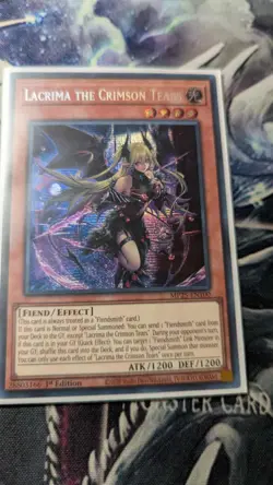 Lacrima the Crimson Tears - MP25-EN100 - Prismatic Secret Rare YuGiOh NM - Image 1