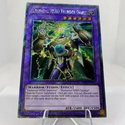 Yugioh Elemental HERO Thunder Giant RA03-EN153 1. ED Platinum Secret Rare NM - Image 3
