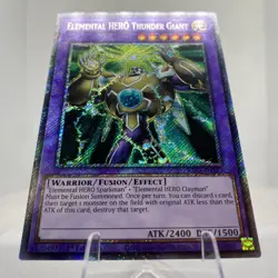 Yugioh Elemental HERO Thunder Giant RA03-EN153 1. ED Platinum Secret Rare NM - Image 4