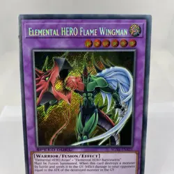 Yugioh Elemental HERO Flame Wingman SGX1-ENA21 1. Edition Secret Rare Near Mint - Image 2