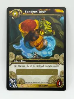 World of Warcraft TCG SANDBOX TIGER Unscratched Loot Card (NM/MT) - Image 1