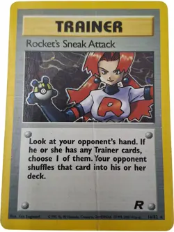 Pokemon Rocket's Sneak Attack Trainer Card Holo Vintage T2348 D1 - Image 1