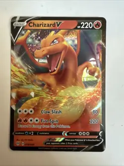 Pokemon TCG Charizard V 19/189 SWSH Darkness Ablaze Ultra Rare Card - Image 1