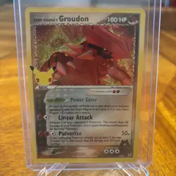 Team Magma's Groudon 9/95 - 25th Anniversary Celebrations Holo Pokemon Card - Image 1