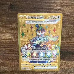 Pokemon Card TCG - Terapagos EX 173/142 - Stellar Crown - Hyper Rare Gold - NM - Image 3