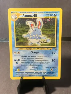 Pokemon TCG Neo Genesis Azumarill Holo Rare Card No. 184 French WOTC VTG 2000 - Image 1