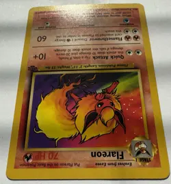 1999 Pokemon TCG Flareon Base Set 19/64 Jungle Rare Non-Holo Card - Image 2