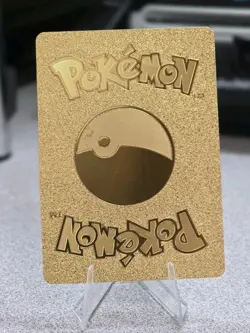 Pokemon Reshiram Charizard GX Tag Team Gold Foil Fan Art Collector Card Rainbow - Image 2