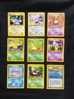 Pokemon Cards: Neo Genesis 9 Card 1st Edition Non-Holo Lot - Image 1