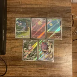 Pokemon TCG 5 Card Art Rare Lot N’s Zorua Nidoking 151 All NM - Image 1