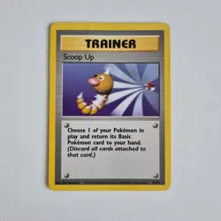 Scoop Up Trainer Card 78/102 Rare Base Set Pokemon Card MP - Image 3