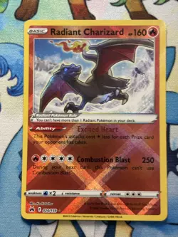 Pokemon TCG Radiant Charizard Crown Zenith Holo Card 020/159 NM Condition - Image 1