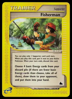 Pokemon Card - Fisherman Skyridge 125/144 Uncommon Non Holo - Image 1