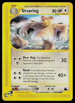 Pokemon Card - Ursaring Skyridge 110/144 Common Non Holo - Image 1