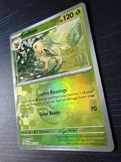 Pokemon TCG Leafeon Master Ball Prismatic Evolutions Card 005/131 Mint Condition - Image 2
