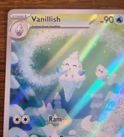 Vanillish 112/086 Illustration Rare Pokemon Card from White Flare Set Near Mint - Image 2