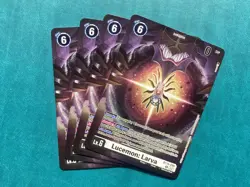 Lucemon: Larva BT18-086 Playset Special Booster 2.0 Digimon Card Game x4 - Image 1
