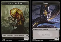 Phyrexian Germ (0016) // Snake (0020) Double-Sided Token - Foil - Modern Horizon - Image 1