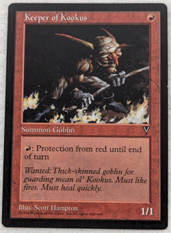 Keeper of Kookus - Visions - Excellent - MTG Magic the Gathering - 1996 - Image 1