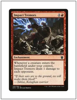 1x Impact Tremors, Magic the Gathering MTG NM - Image 1