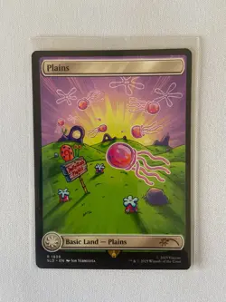 Magic Gathering Secret Lair SpongeBob Square Pants Basic Lands Plains 1939 - Image 1