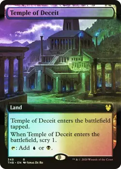 TEMPLE OF DECEIT EXTENDED ART FOIL [THB] [MINT] [348] | MTG -THEROS BEYOND DEATH - Image 1