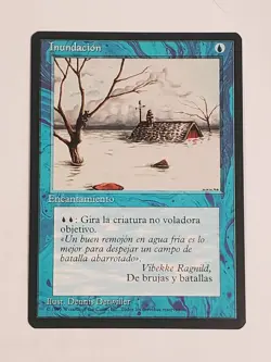 MTG Flood (Spanish 4th Edition (BB)/Blue/C) - BGM - Image 1
