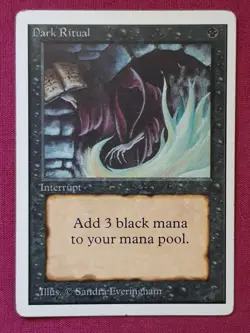 Magic The Gathering UNLIMITED DARK RITUAL black card MTG UNL - Image 1