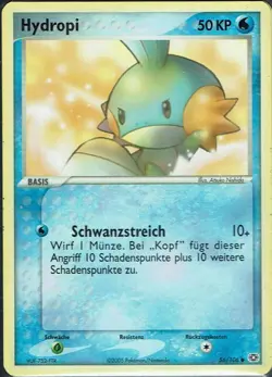Pokemon Karte Trading Card Game EX Smaragd Nr. 56/106 Hydropi - Image 1