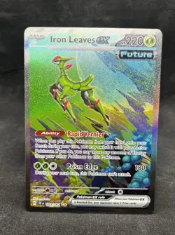 Pokemon Iron Leaves ex Holo Illustration Rare Card #203/162 SIR - Image 2