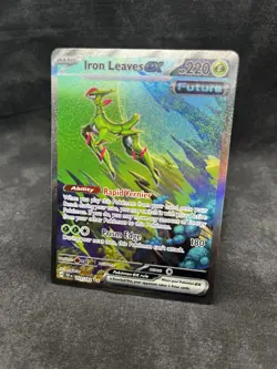 Pokemon Iron Leaves ex Holo Illustration Rare Card #203/162 SIR - Image 4