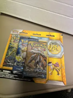 Raikou 3 Pack Pin Blister Pokemon XY Evolutions Steam Siege S&M Booster TCG - Image 3