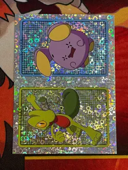 Pokemon Merlin Topps Ultimate Stickers 2005 Holo Rings #252 Treecko #293 Whismur - Image 1