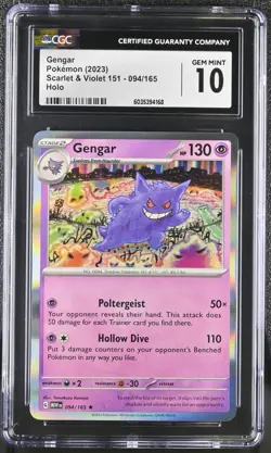 Gengar Pokemon Scarlet & Violet 151 - 094/165 Holo CGC 10 (PSA 10 If Submitted) - Image 1