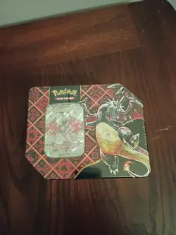 Pokemon TCG: Paldean Fates Tin - Shiny Charizard EX - New & Sealed | 5 Packs - Image 1
