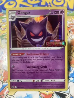 Pokemon Gengar SWSH241 Black Star Promo Lost Origin Prerelease STAMP - Image 1